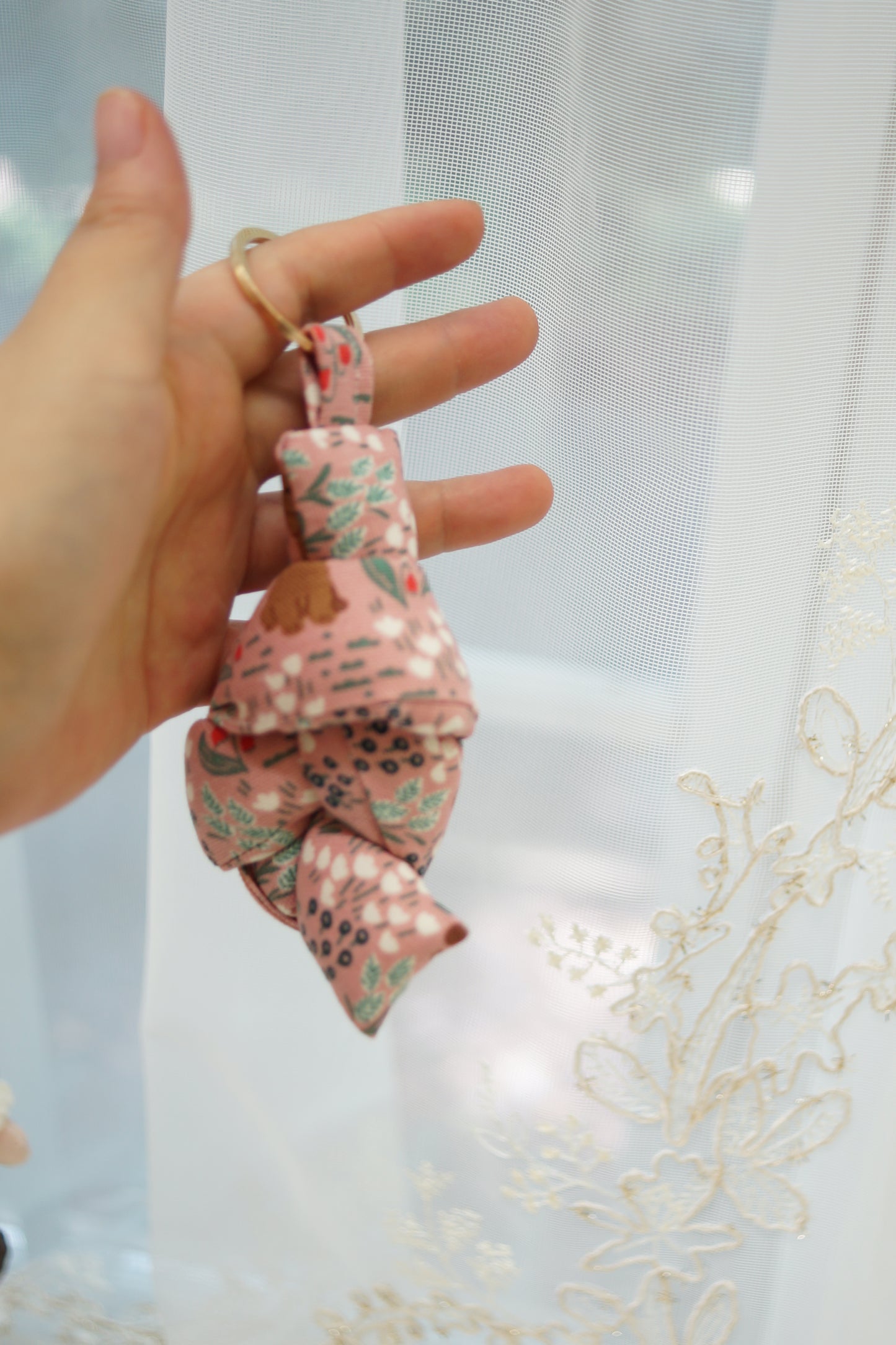 Pudding Fabric Keychain, Bag Charm