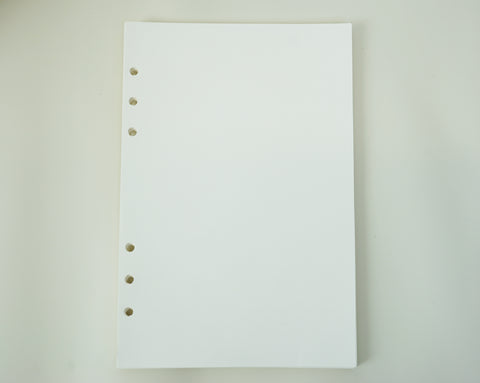 Refill Paper, Planner Inserts for A5 A6 Binder, Lined Grid Blank, A5 A6 90 Sheets (180 pgs)