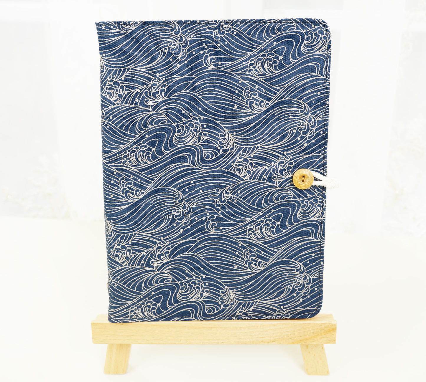 Ukiyoe Waves Fabric Planner, A5 6-ring Refillable Journal