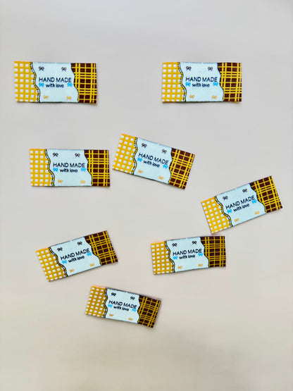 Handmade Yellow Woven Labels