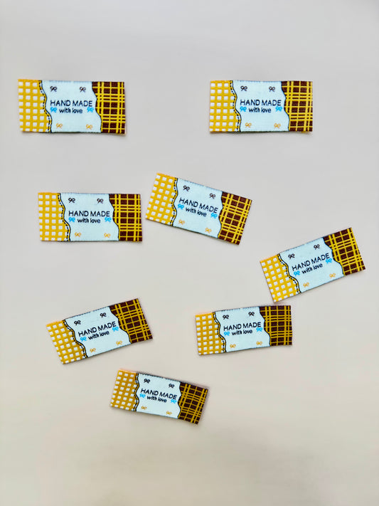 Handmade Yellow Woven Labels