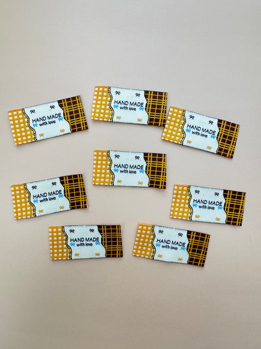 Handmade Yellow Woven Labels