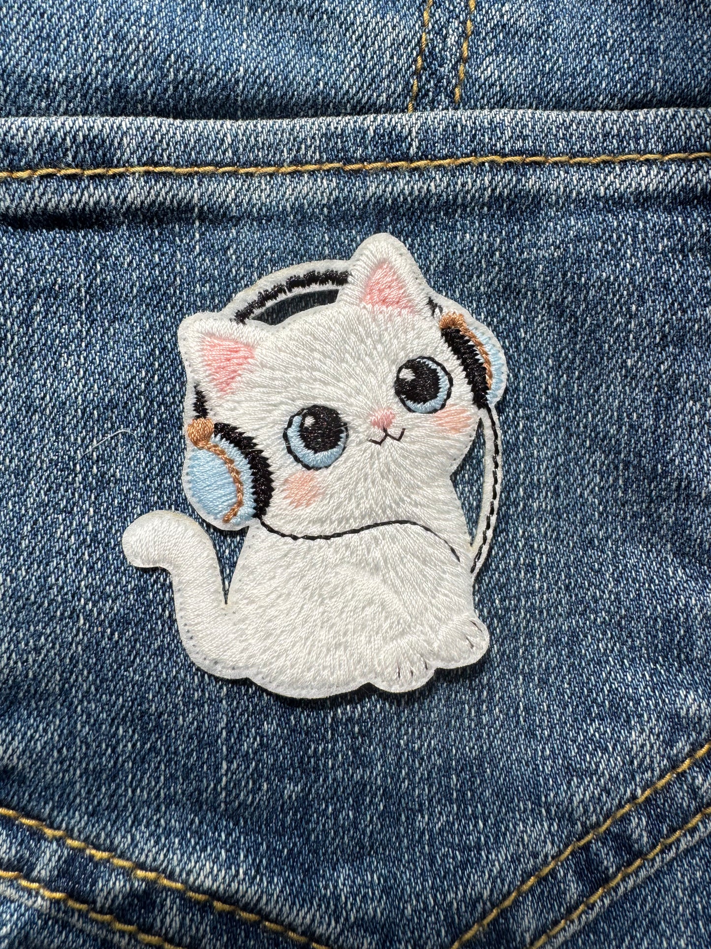 Cat Listening Music Patch