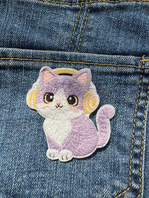 Cat with Headphones Patch