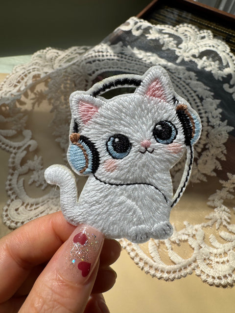 Cat Listening Music Patch