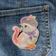 Cat in Purple Hat Patch
