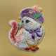 Cat in Purple Hat Patch