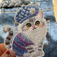 Cat in Blue Hat Patch