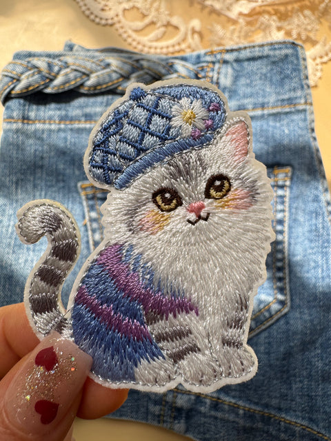 Cat in Blue Hat Patch