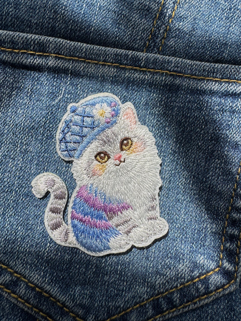 Cat in Blue Hat Patch