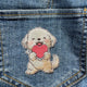 Puppy Holding Heart Patch