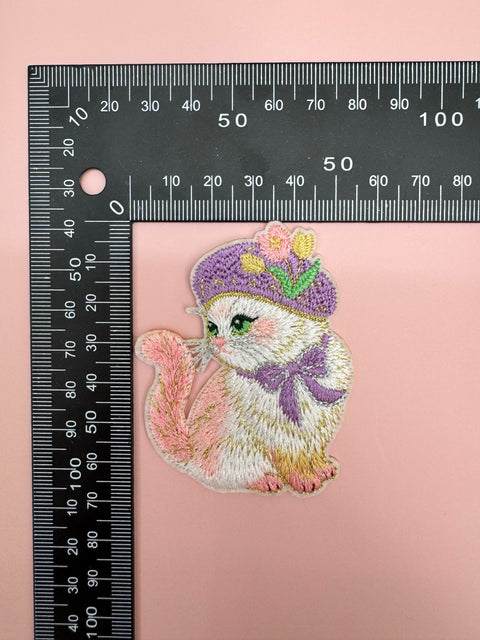 Cat in Purple Hat Patch