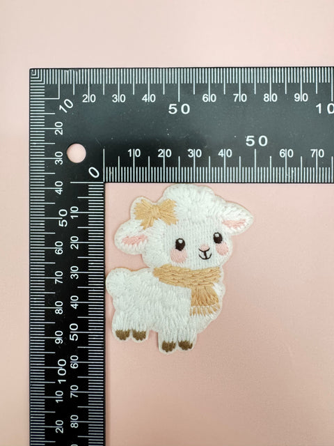 Sheep in Pink Scarf Patch