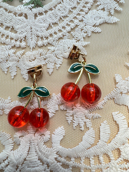 Cherry Zipper Pulls 4PCS
