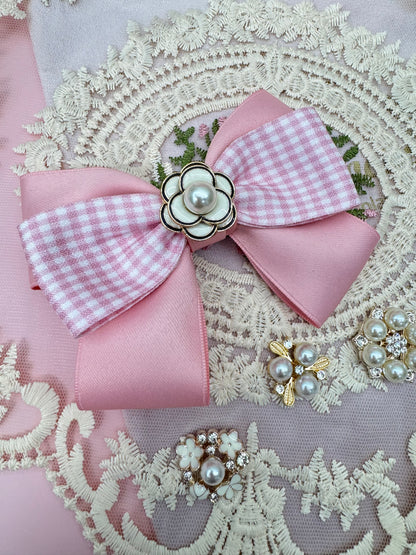 Pearl Rhinestone Flower Embellishments
