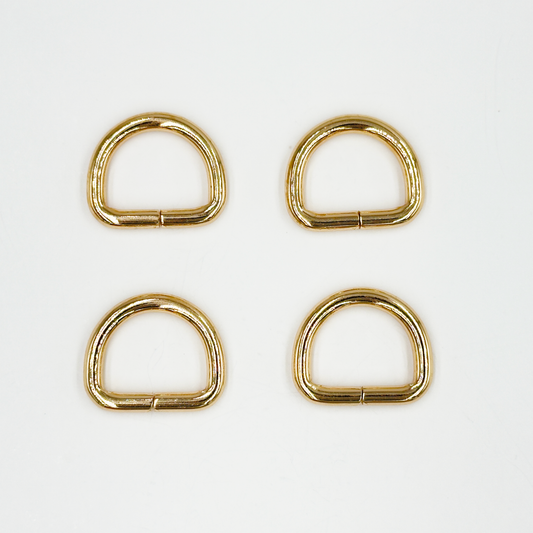 3/4'' Gold D-ring l 4 PCS