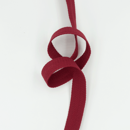 1'' Wide Cotton Webbing | Wine Red - 3yard