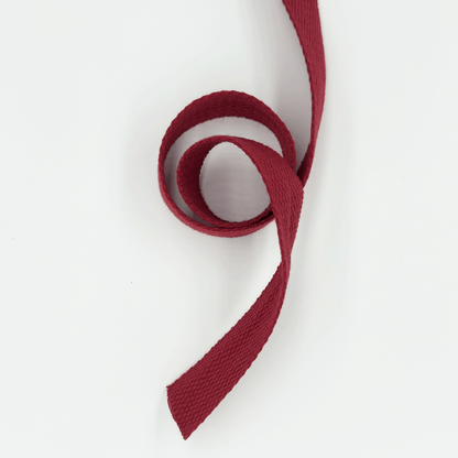 1'' Wide Cotton Webbing | Wine Red - 3yard
