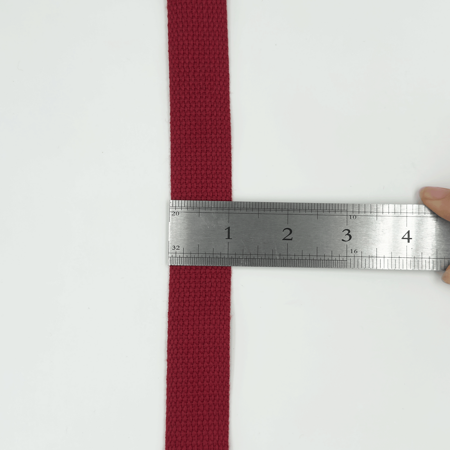 1'' Wide Cotton Webbing | Wine Red - 3yard