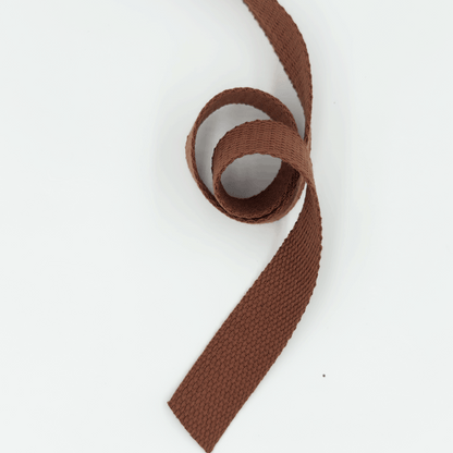 1'' Wide Cotton Webbing | Coffee - 3yard