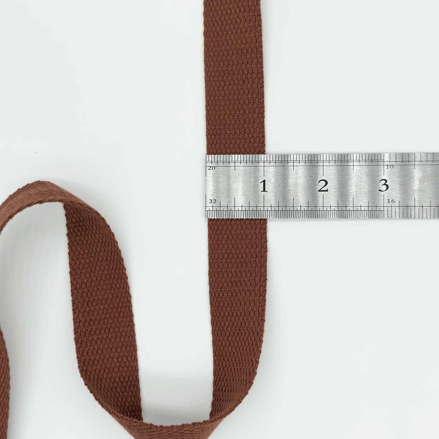 1'' Wide Cotton Webbing | Coffee - 3yard
