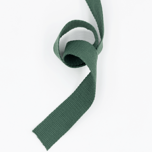 1.3''/32mm Wide Cotton Webbing | Forest - 3yard