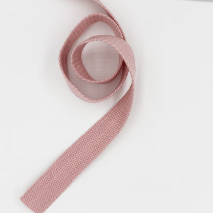 1'' Wide Cotton Webbing | Light Pink - 3yard