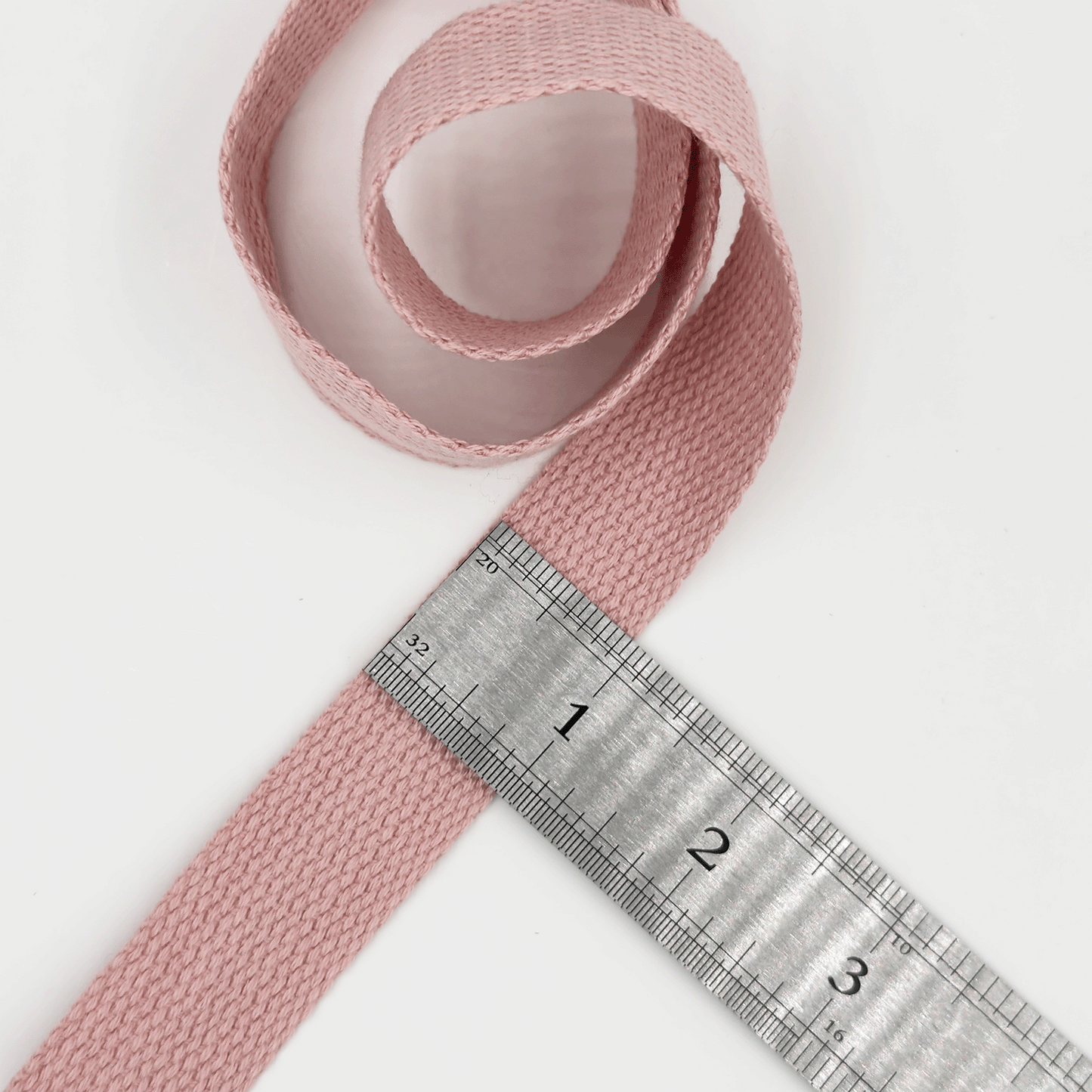 1'' Wide Cotton Webbing | Light Pink - 3yard