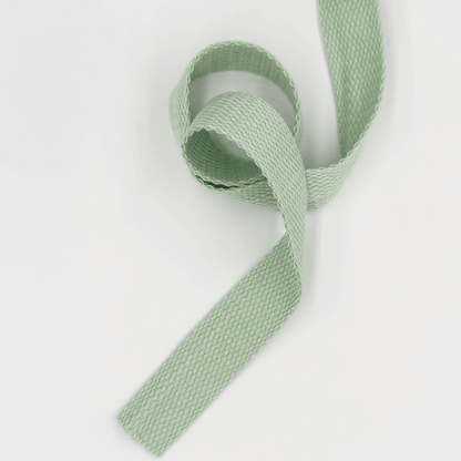 1'' Wide Cotton Webbing | Mint Green - 3yard