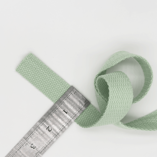 1'' Wide Cotton Webbing | Mint Green - 3yard