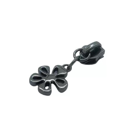 Flower Wheel Zipper Pulls for #5 Nylon Zipper Tape 4PCS