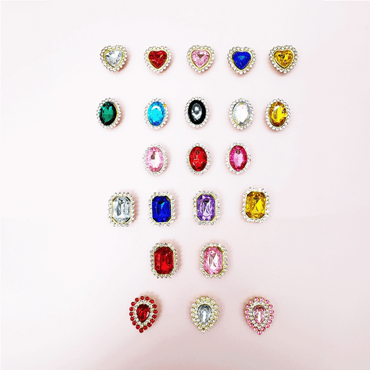 Rhinestone Heart Button, DIY Crystal Gem