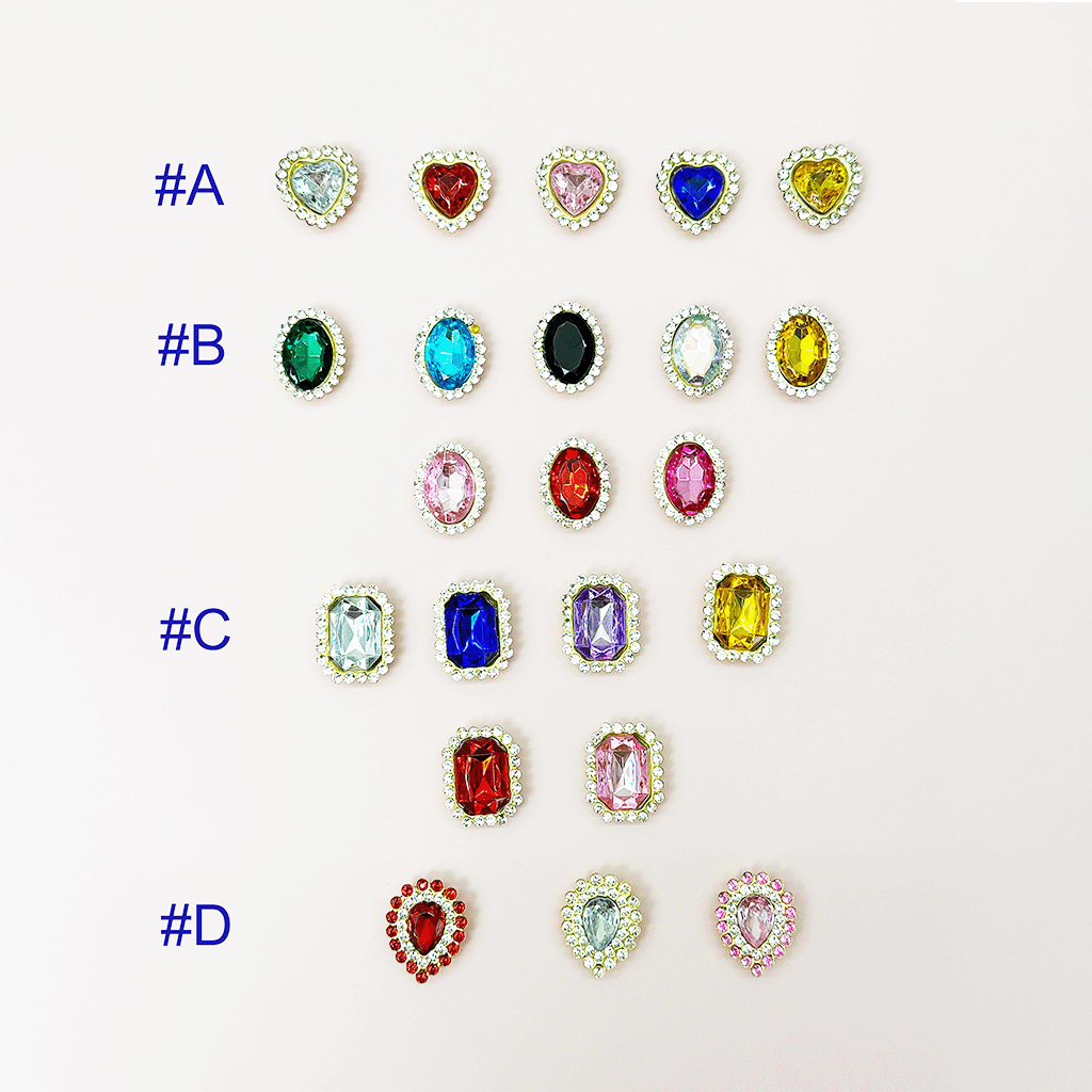 Rhinestone Heart Button, DIY Crystal Gem