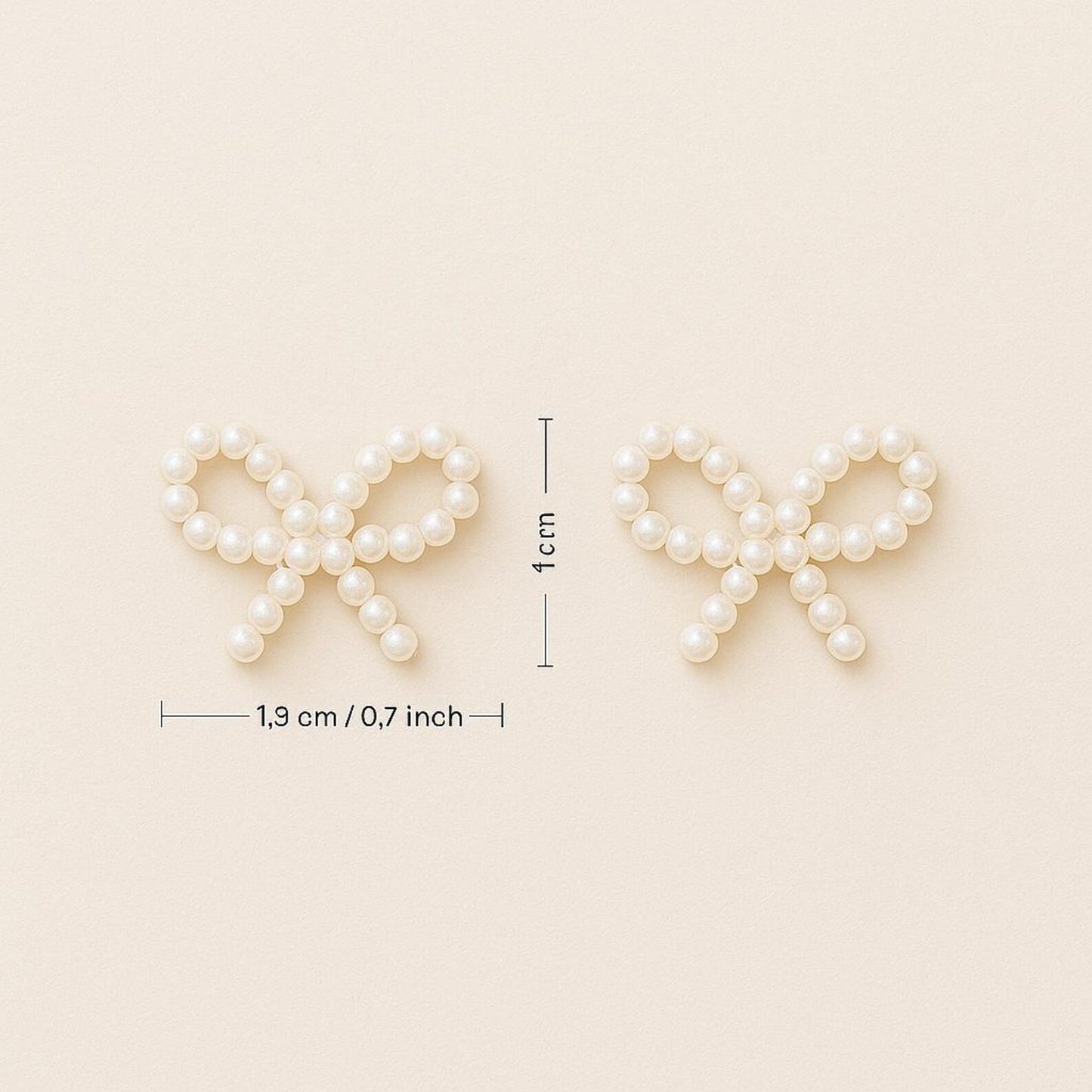 Ivory White Faux Pearl Bow for DIY