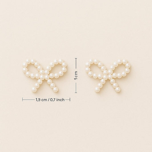 Ivory White Faux Pearl Bow for DIY