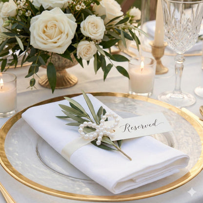 Ivory White Faux Pearl Bow for DIY