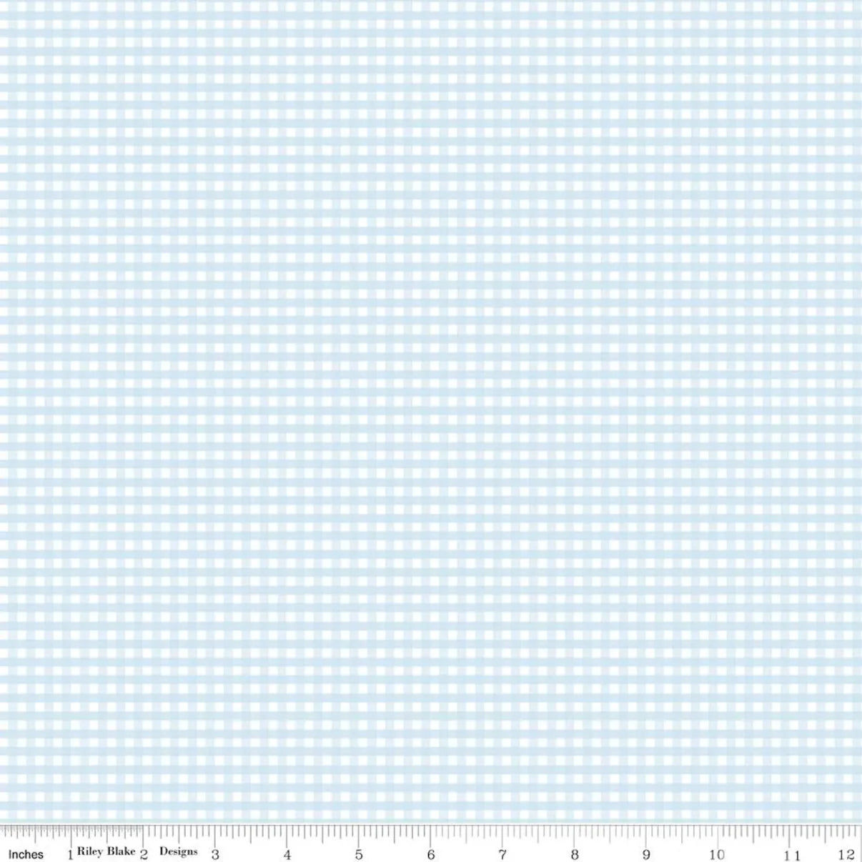 White and Blue Gingham Fabric 57'' Wide