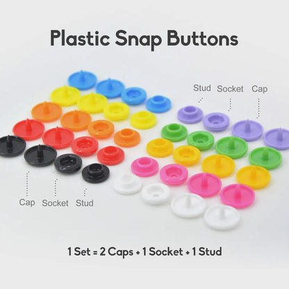 Glossy KAM T5 Plastic Snaps l 20 Sets