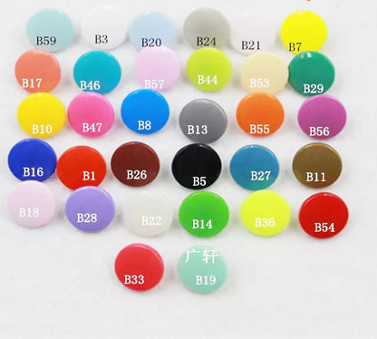 Glossy KAM T5 Plastic Snaps l 20 Sets