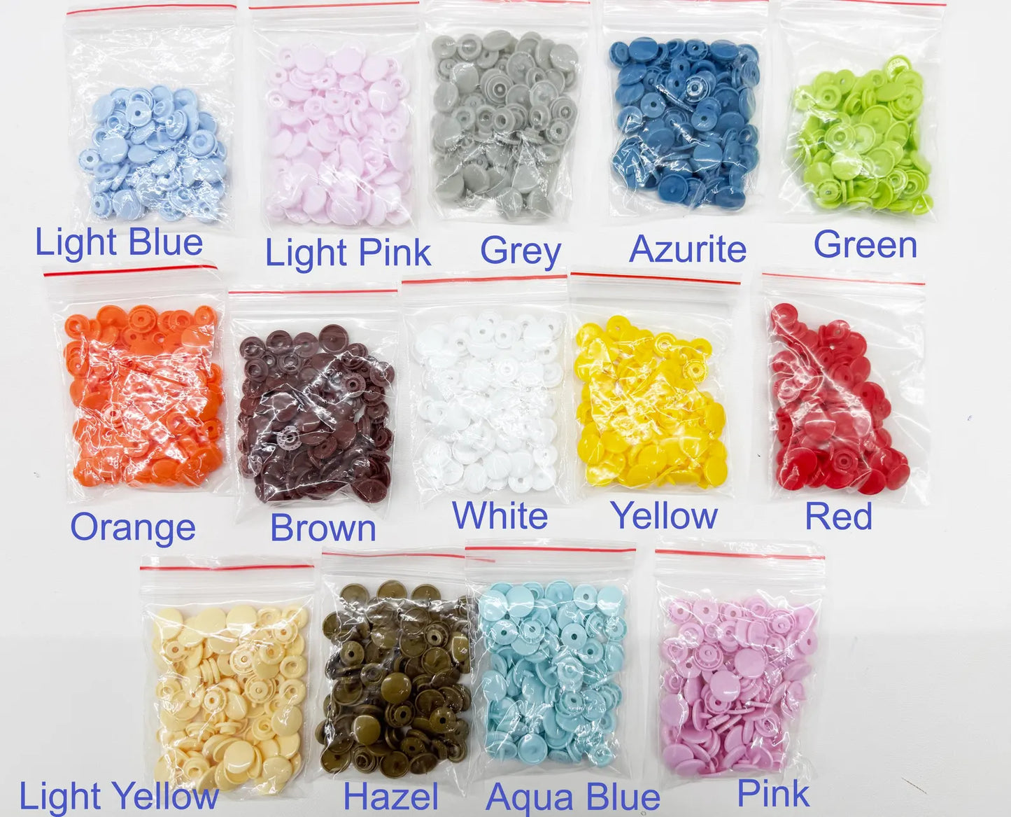 Glossy KAM T5 Plastic Snaps l 20 Sets