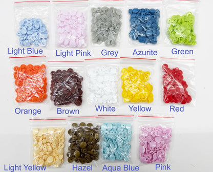 Glossy KAM T5 Plastic Snaps l 20 Sets