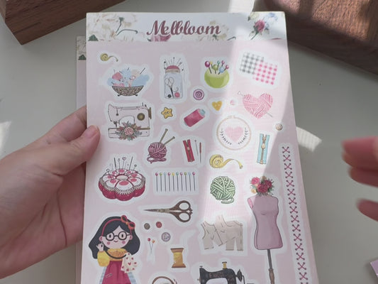 Sewing Sticker Sheet A5 size
