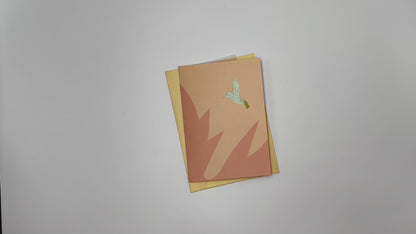 Hummingbird Pop-Up Greeting Card - Happy Birthday, Thank You, Wedding, Anniversary, Valentine's Day Cards