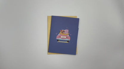 Car 3D Pop Up Card, For Mom, Valentine's Day, Birthday, All Occasion