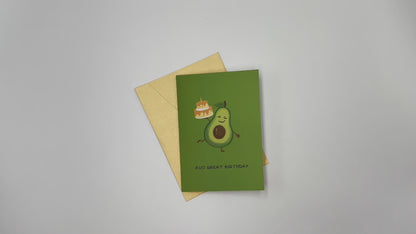 Avo Great Birthday Pop Up Card, 3D Avocado Pop-Up Birthday Card