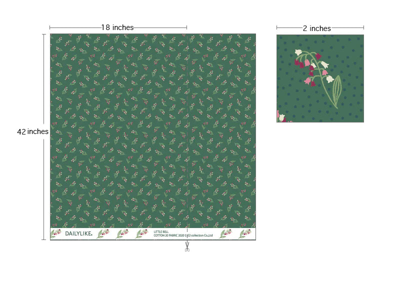 100% Cotton 20C Little Bell 42" Wide