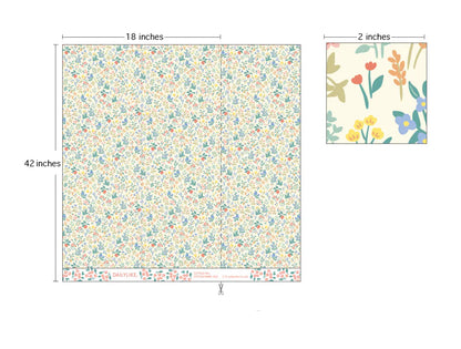 100% Cotton 20C Cottage Hill 42" Wide