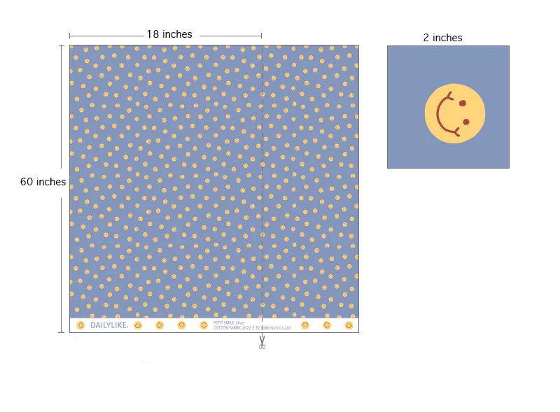 100% Cotton Oxford Petit Smile 60" Wide