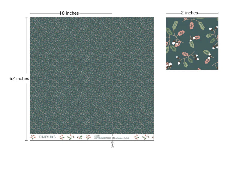 100% Cotton 30C Acorn 62" Wide