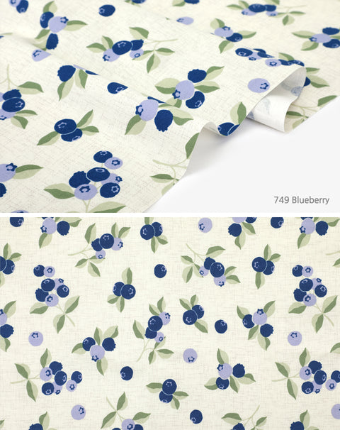 1/2 yard 100% Cotton Oxford Blueberry 60" Wide